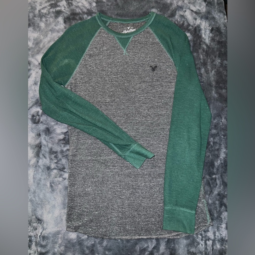 Men’s American Eagle Color-block Long Sleeve Thermal Shirt